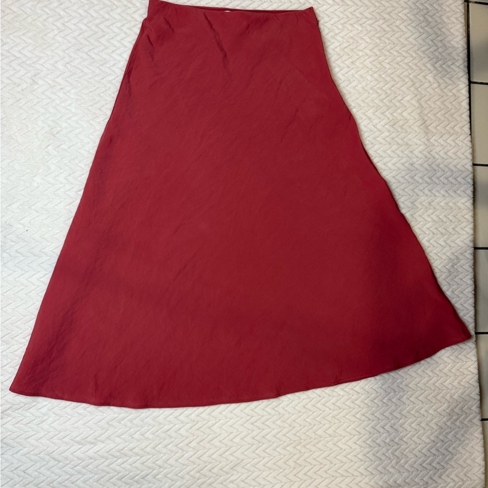 Chic Red Maxi Skirt